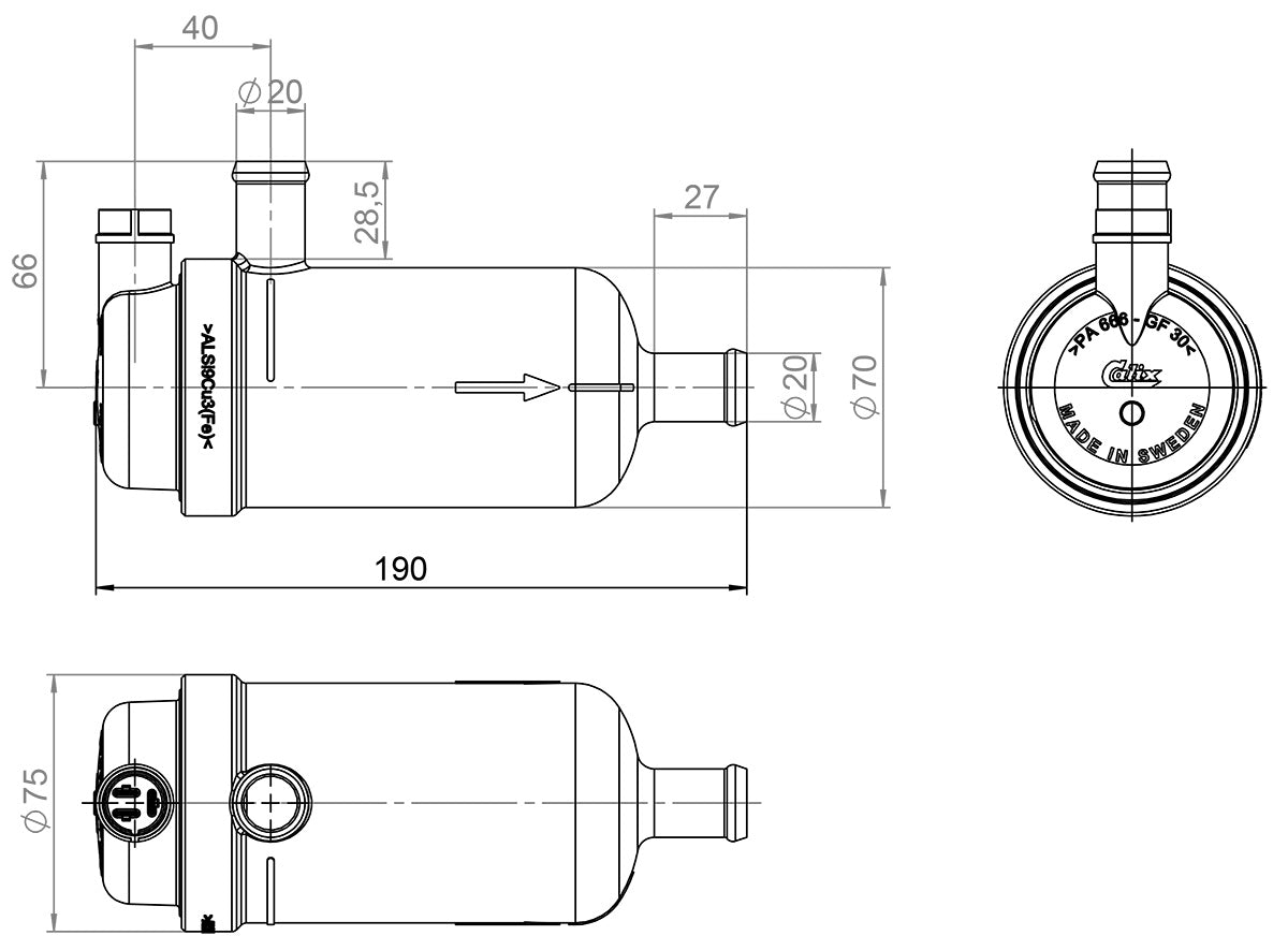 Calix Engine Heater PH400L 400w 42v (30-50c) 1833042